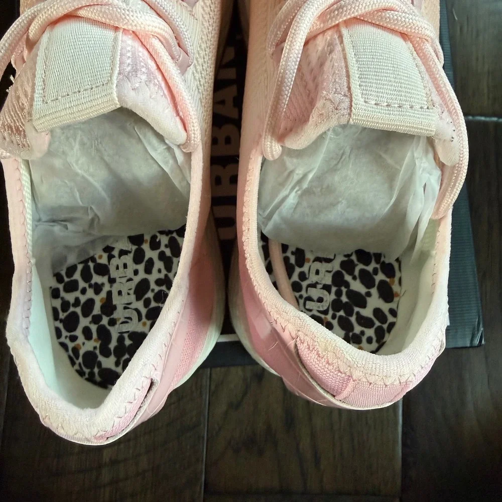 Urban Sport by JSlides Rose Ombre Knit Sneakers‎ Pink White Gum Sole Womens 7.5